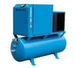 Винтовые компрессоры Ekomak серии DMD 30 CRD - DMD 300 CRD на ресивере с осушителем и магистральным фильтром