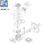 Запасные части к компрессорам на головке Fiac AB 360 (выпуск до 19.02.2009)